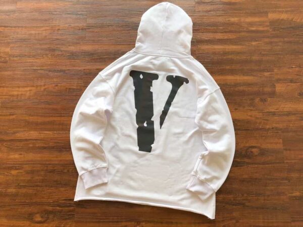 Vlone Black Logo Friends White Hoodie