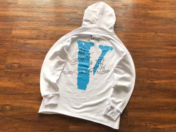 Vlone Bmf 4 Life White Hoodie